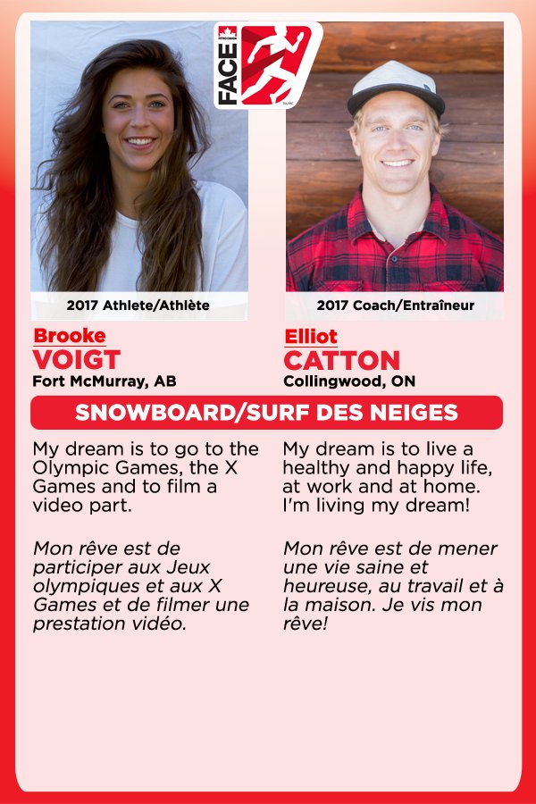 Stoked for #BrookeVoigt + Elliot Catton &amp; <a href="/Genger21/">Andrew Genge</a> + Dave Balne, 2017 FACE grant recipients! 👏👏👏 #OhCanada