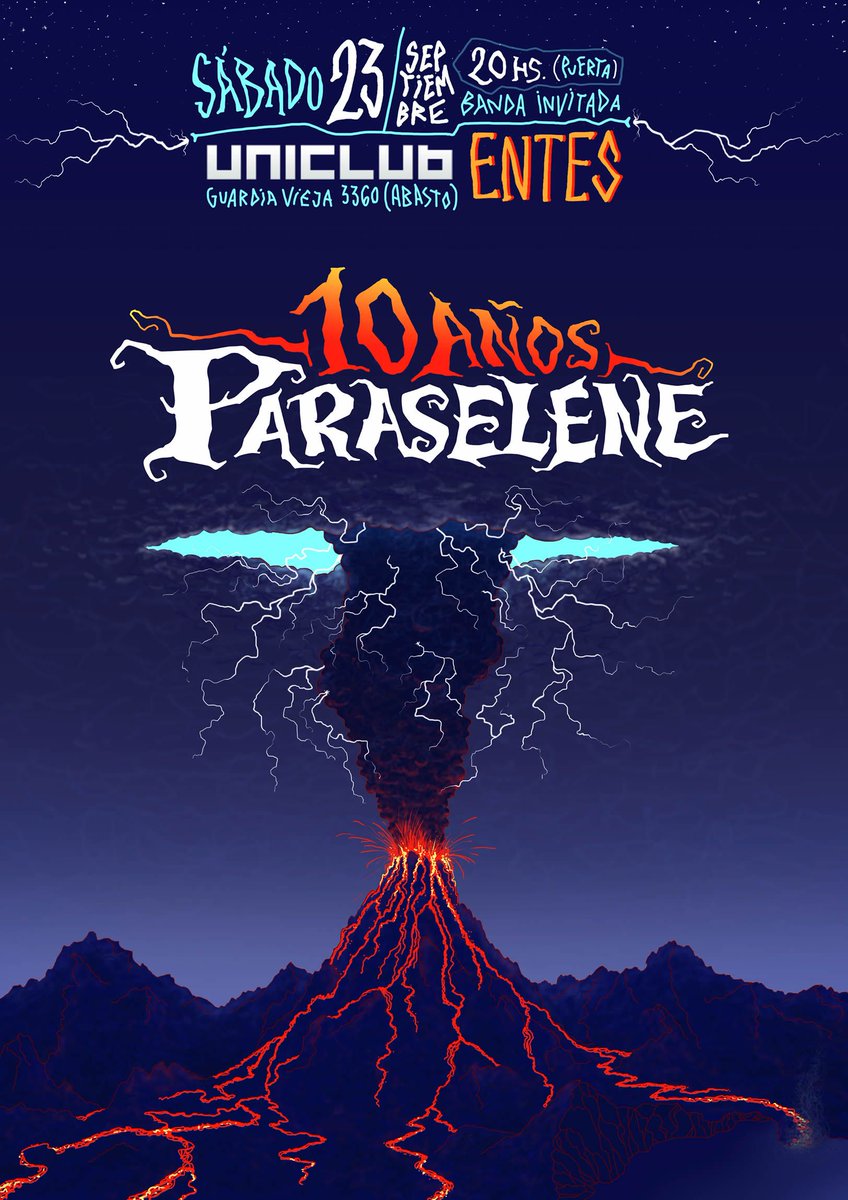 webderock's tweet photo. Paraselene festeja sus 10 años - Sábado 23 de septiembre en UNICLUB    https://t.co/rK4xXjt9Jm https://t.co/HjgR48SEII