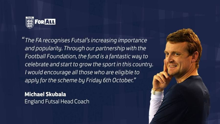 TheFutsalShop's tweet photo. The FA and Football Foundation Launch £300,000 Futsal Fund https://t.co/krPOcRhe6x

Apply now, deadline is the 6th October! #futsalfamily https://t.co/hY86yiGucO