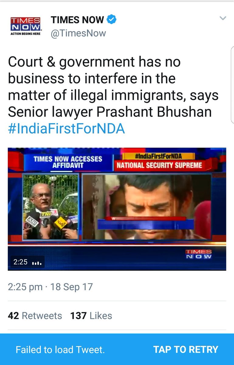 RituRathaur's tweet photo. @pbhushan1 Why did @timesnow delete this tweet?
#IndiaFirstForNDA https://t.co/voDuepm2UW