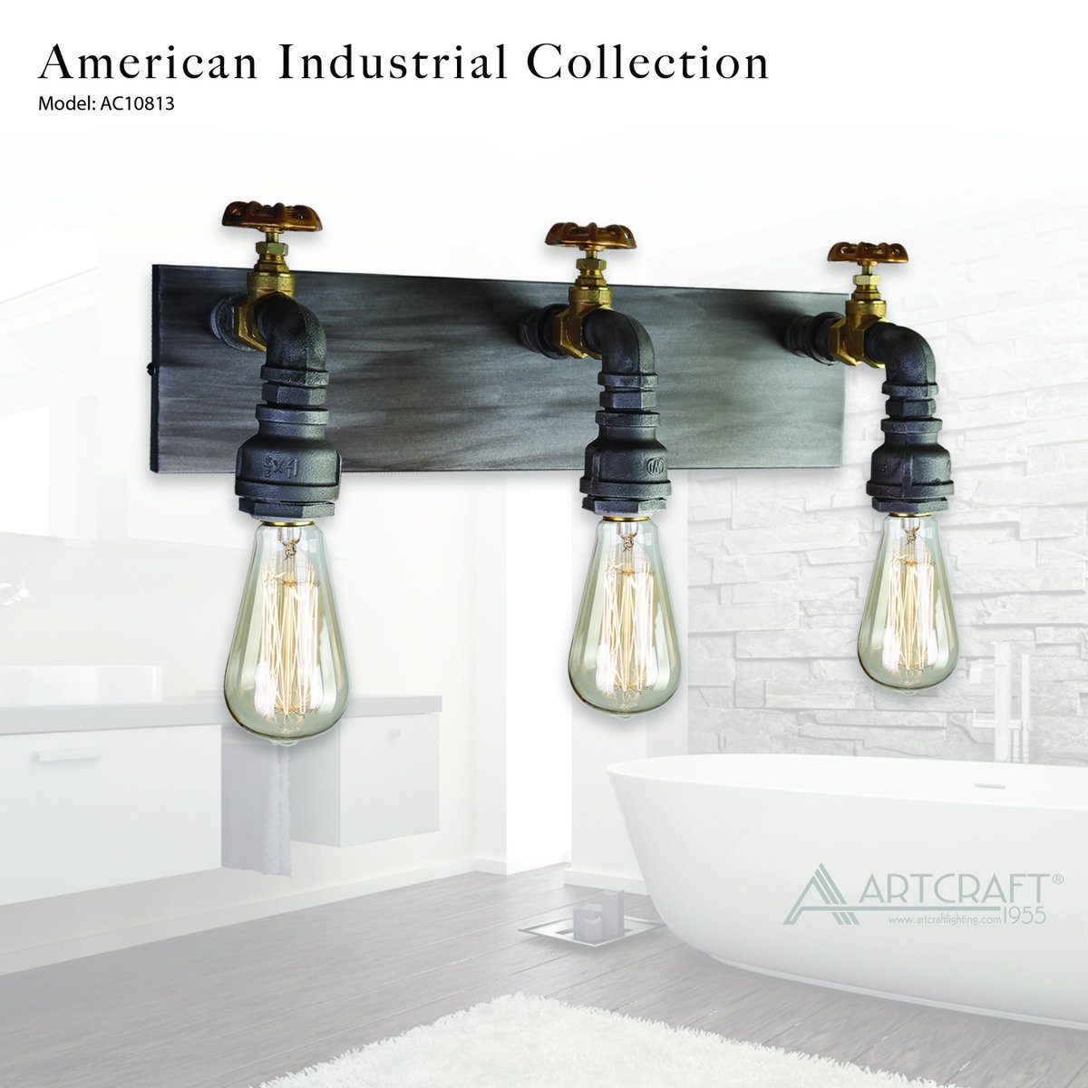 Artcraftlight's tweet photo. American Industrial Collection #plumbingfixtures #bathroomlighting #vanity #vanitylighting #urbanlighting #urbanlight #loftlighting #condo https://t.co/PfvfLXFI5z