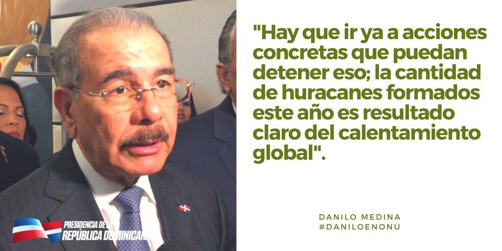 GobiernoDanilo's tweet photo. Acciones concretas para enfrentar el calentamiento global. #DaniloEnONU https://t.co/BLyCm2LppM