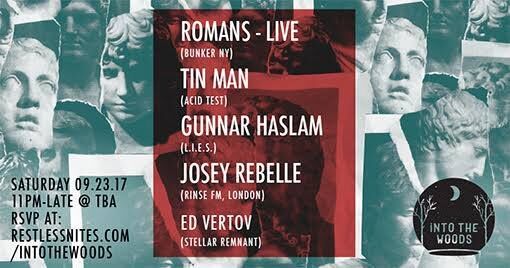restlessnites's tweet photo. Sat, another 🔥 #IntoTheWoods late-nite 

ROMANS [LIVE]
[ @musictinman + @gunnarhaslam]
 @JoseyRebelle and more

RSVP https://t.co/cQ0uMqwESO https://t.co/sgDt1a9AjG
