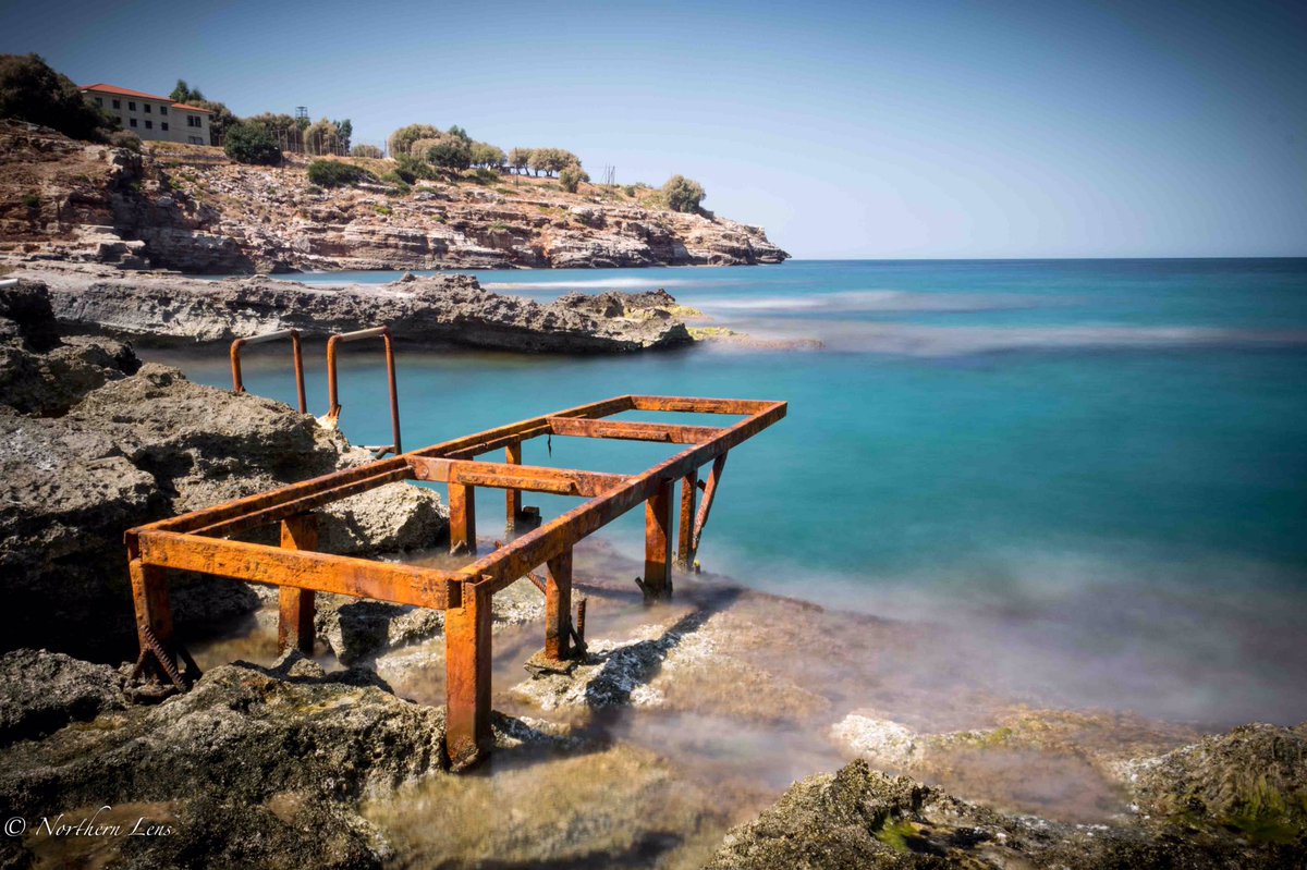 NorthernLensUK's tweet photo. This weeks Monday entry. I love the vivid colours of this old pier against the Mediterranean Sea #WexMondays #fsprintmonday #crete https://t.co/Mo50hroj4v