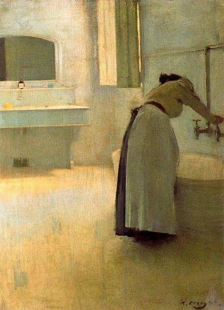 literatura_rte's tweet photo. Ramón Casas i Carbó
Preparing the bath 1895 https://t.co/H5Z7csawhz