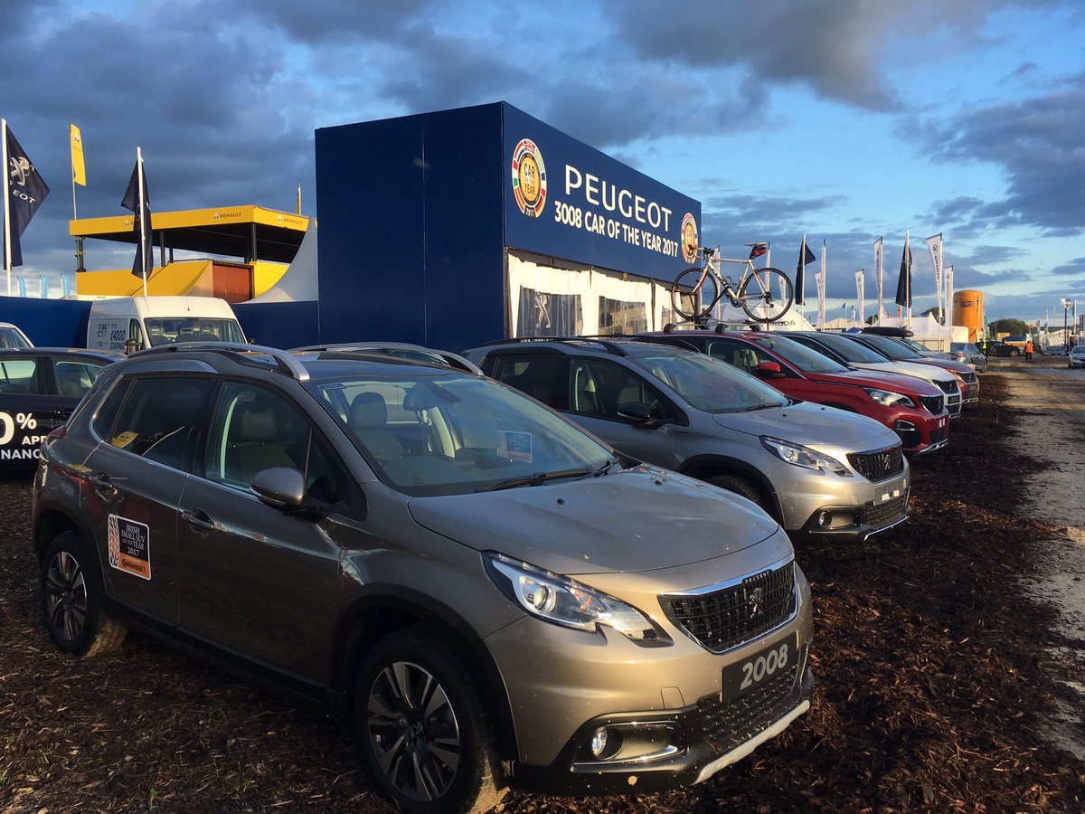 peugeotireland's tweet photo. It's nearly showtime &amp; we're ready. Visit us at stand 159, row 6. #Ploughing2017 #peugeot #2008SUV #3008SUV #new5008SUV https://t.co/it8M8rPbpq