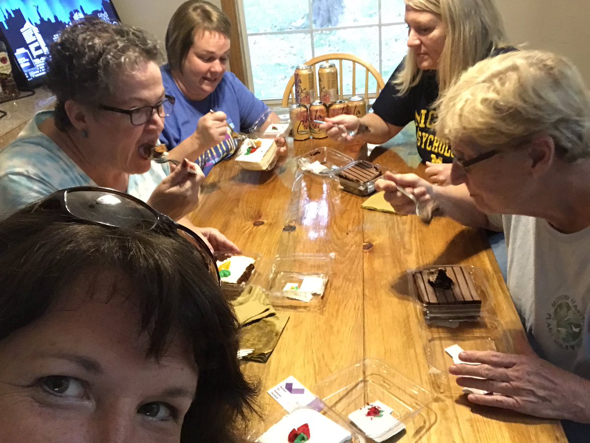 @tinafey Sheet caking with the women who keep me sane! #grassrootsmovement #startinthecenter