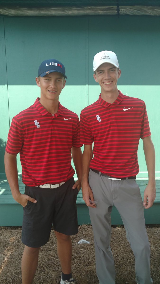 Congrats to <a href="/SBGOLF22/">Shelden Barina</a> for 1st and Peyton Hammonds for 1st in district tournament. Girls team, Shelden, and Wesley move on to region! ⛳🏌️