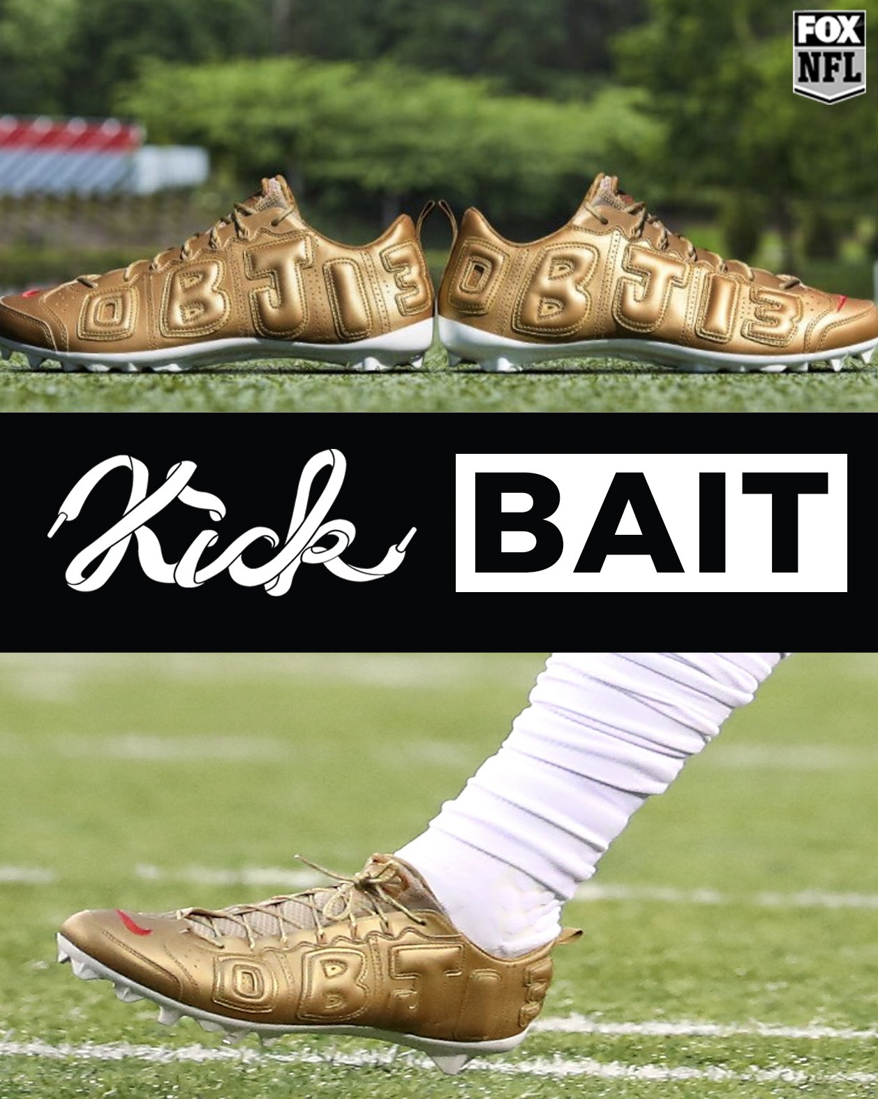 FOX Sports: NFL on X: OBJ is rocking custom Supreme cleats in warmups  today. #KickBait  / X