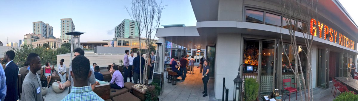 StraussMax's tweet photo. After it was delayed because of #HurricaneIrma, there's a fantastic turnout at #SBWeek17 event at @GypsyKitchenATL in Atlanta! #sportsbiz https://t.co/uWgAWLOs9E