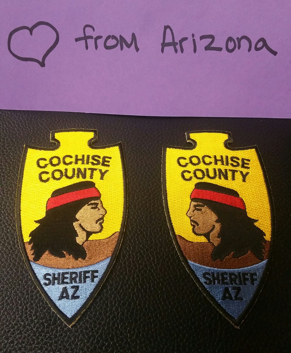 I also received these awesome patches from Arizona, but the envelope didn't have a name attached to it.
