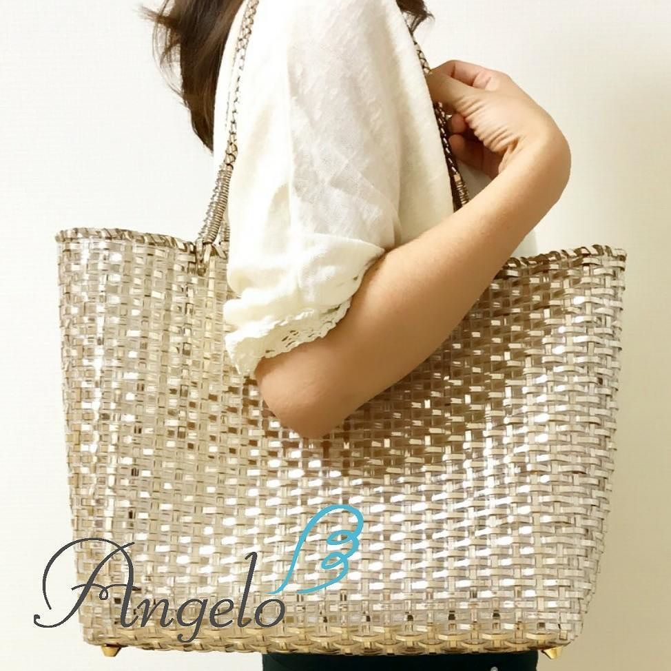 angeloアクセサリー アロマ 東京 府中 Twitterissa お客様より エレガントメッシュバッグlサイズ ゴールド お荷物が多い方なので 取っ手をちょっと工夫 でも 万が一に備えてセカンドバッグをおすすめしています エレガントメッシュバッグ L