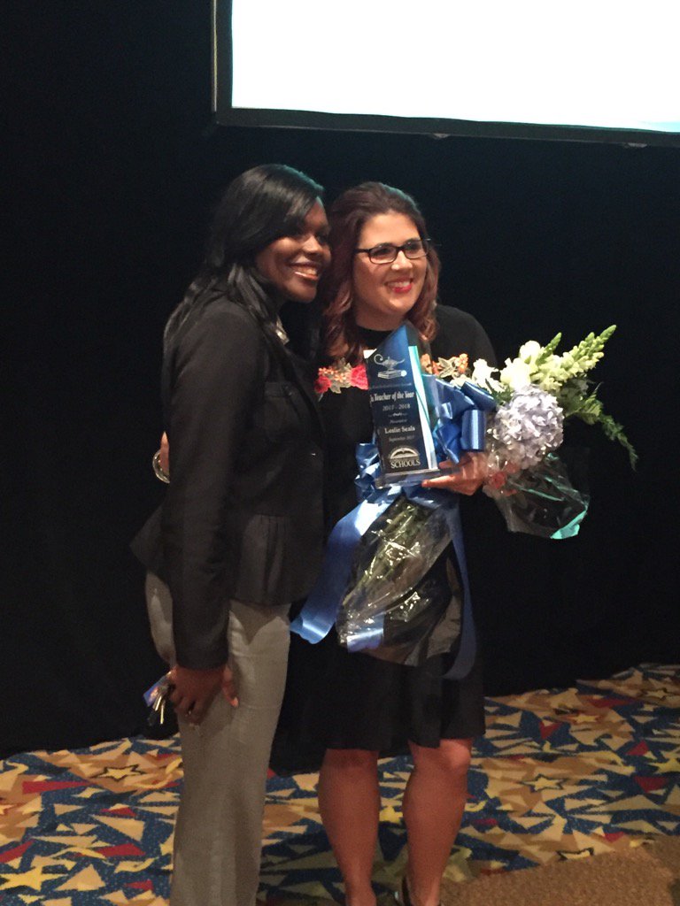 lacrwfrd's tweet photo. Leslie Seals Teacher of the Year Cumberland County Schools! So proud! #RFESTigers https://t.co/IVrx2uYVSJ