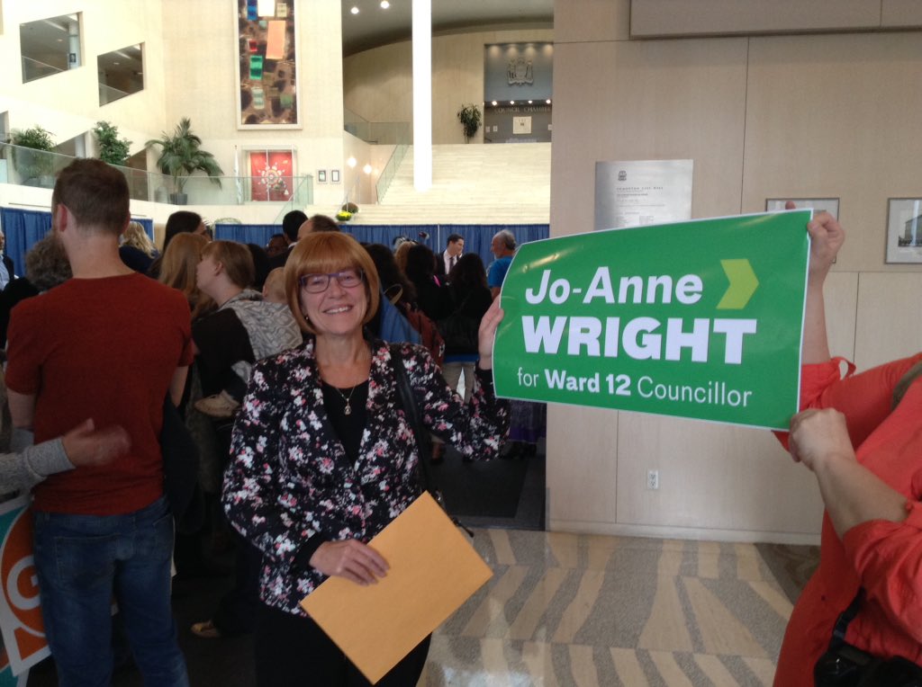 WrightWard12's tweet photo. Going to be a great race #yegvote High energy at #NominationDay Time for new perspective at #yegcc Lots of female candidates @EqualVoiceABN https://t.co/5Nbp14Ua2c
