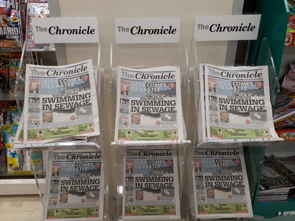 In the news today #Chester #RiverDeeChester #rawsewage   @ChesterChron #warnthepublicfirst @GreenGrounded #raisedthealarm #publichealthalert