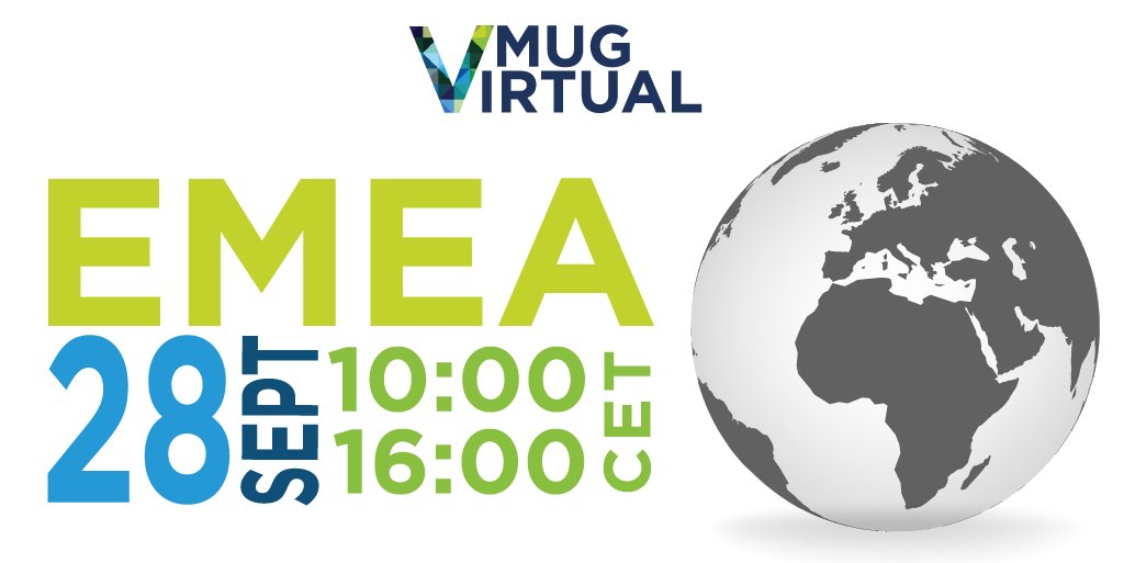 MyVMUG's tweet photo. Bummed you missed @VMworld #Barcelona? Join EMEA Virtual Event Sept 28! Keynotes/breakout sessions/hands-on-labs! https://t.co/raFRAKdPqL https://t.co/TPifDOZANH