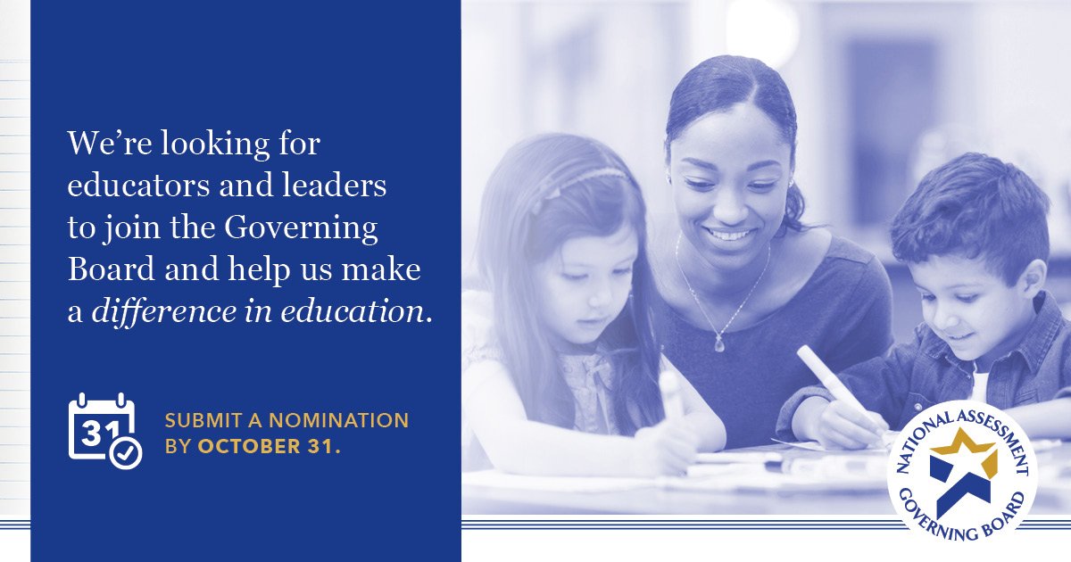 nysci's tweet photo. Nominations are now being accepted to #JoinGovBoard!
Learn about the positions & our role in #education & #NAEP. https://t.co/PTbLiMLqn4 https://t.co/RK45PYFqIJ