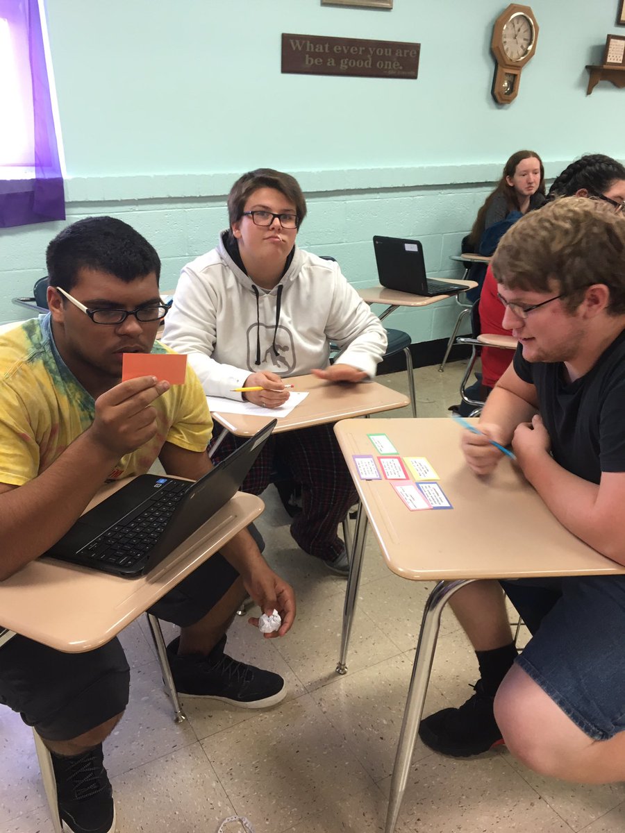 PamWaters22's tweet photo. CHS juniors are doing a great job collaborating on some Marzano question stems to analyze Act I of The Crucible. https://t.co/KBMecomx4W