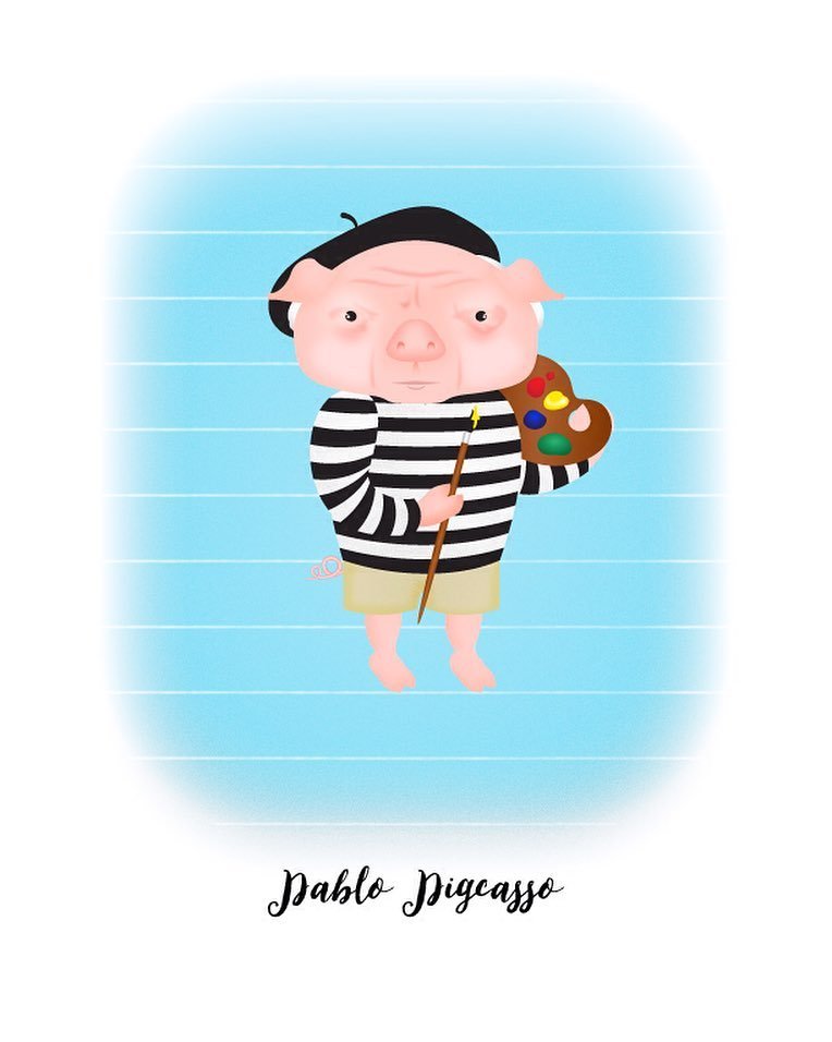 paulacreates's tweet photo. Pablo Pigcasso #illustration #illustrator #illustratorsoninstagram #illustratorsofinstagram #pablopicasso #adobeil… https://t.co/G2u8lwsS8U https://t.co/jsDyNKtVj8