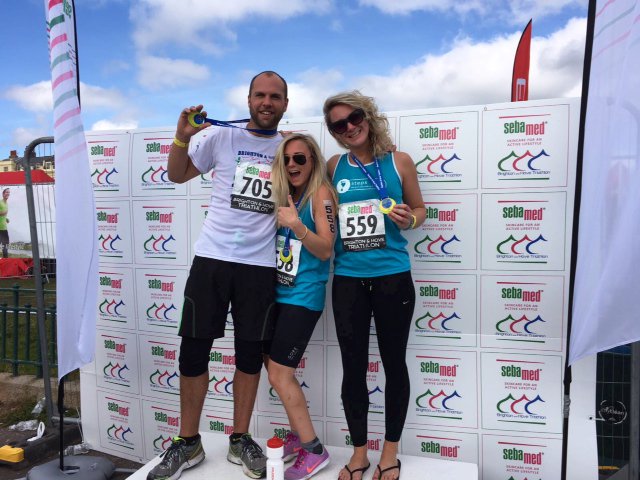 Lydia_Kaye's tweet photo. Yesterday Olivia and I did the @BandHTriathlon for @STEPS_Charity. We had an amazing day &amp; feel elated to have raised nearly £600! https://t.co/eGQjXHXQwY