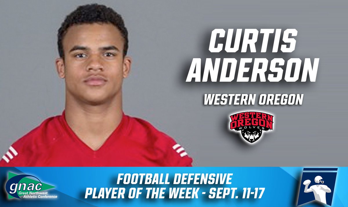 timmbr's tweet image. Congrats to Curtis Anderson of @WOUWolves, the #GNACFB Defensive Player of the Week! bit.ly/2hdOrUv