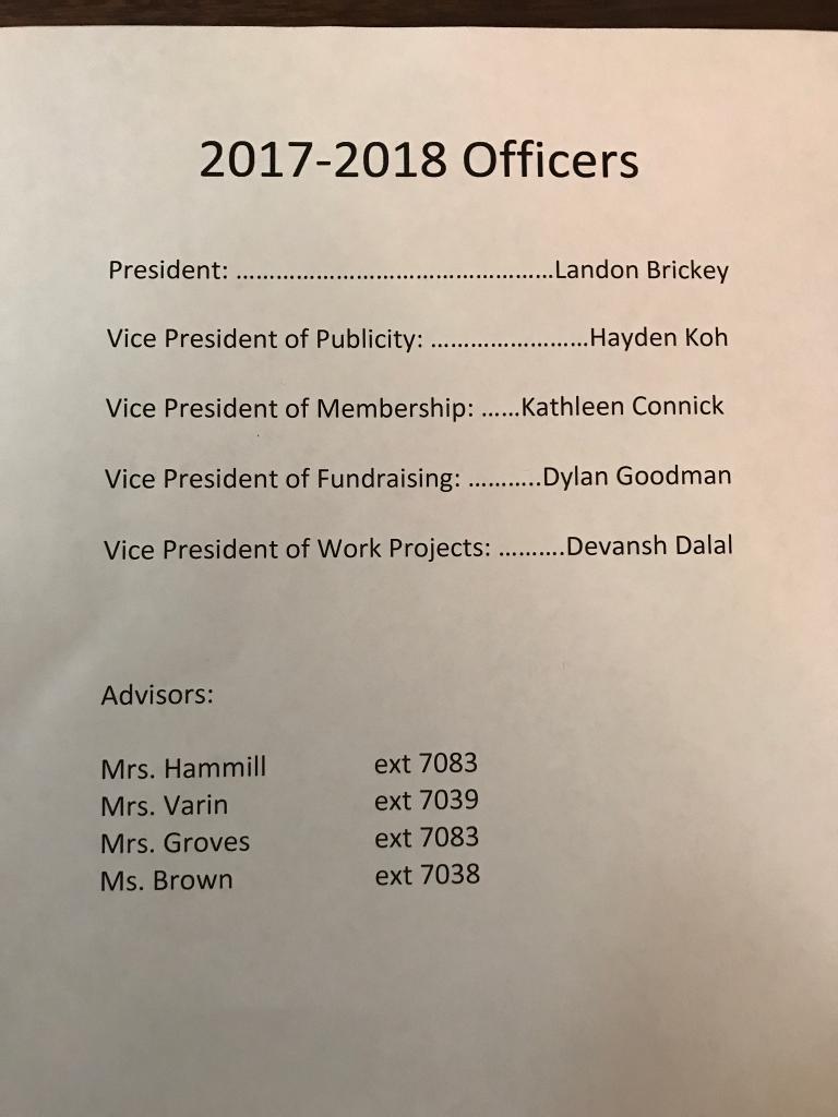 MarcusH4H's tweet photo. Congrats to the 2017-2018 Habitat for Humanity Officers! Way to go guys! https://t.co/DKaUEaM4ej