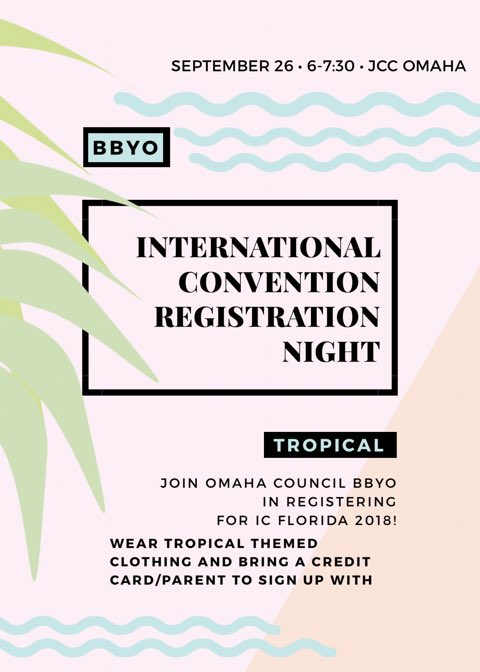 OMAHA COUNCIL: 
#AZABBGIC2018 REGISTRATION NIGHT = SEPT. 26th!!! 
Bring tropical clothing, a credit card/parent, and your excitement!