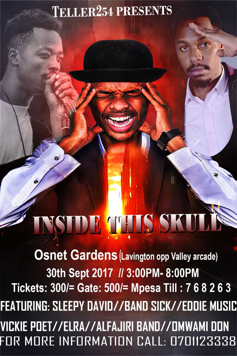 HetawakI's tweet photo. #InsideThisSkull
@Teller254
@Sleepykenya
@edna_celestine
@alphajirim
@dorynnamara
@SheddiePoet
@humbaba95
@PoetryHubKenya
@B_Femi https://t.co/hspQayeRWj