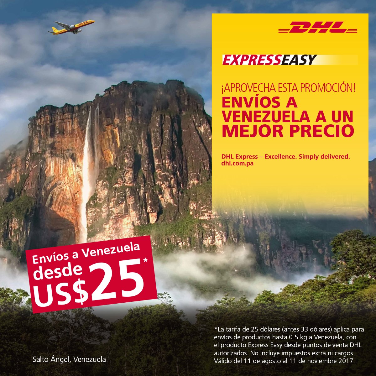 smartcomcorp's tweet photo. ¿Necesitas enviar documentos a Vzla fácil, rápido y seguro? Hazlo con #DHL por $25 hasta el 11/11 y gana premios instantaneos .#ExpressEasy https://t.co/xQvKw82Z1P
