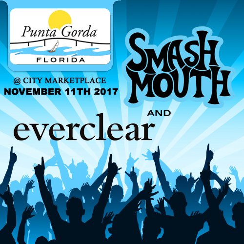 smashmouth's tweet photo. #CityMarketPlace @PuntaGorda_FL #live #nov11 w/ @EverclearBand https://t.co/vr16LwlOpq