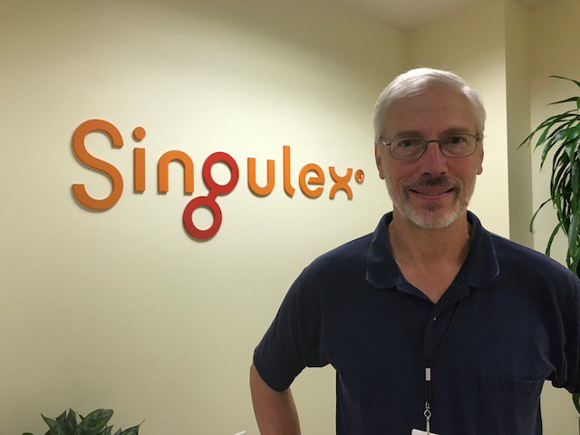 Singulex's tweet photo. #ThankAScientistWeek Singulex acknowledges Rich Livingston, who built the first Singulex #SingleMoleculeCounting instrument. Thanks, Rich! https://t.co/0v1GBHNTHX