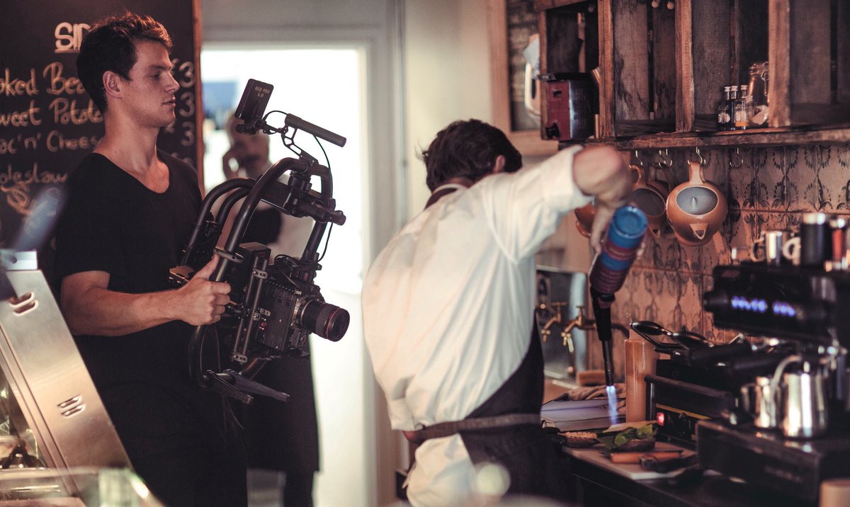 Jamie using the versatility of the <a href="/freeflysystems/">Freefly</a> MōVI pro with <a href="/RED_Cinema/">RED Digital Cinema</a> at <a href="/brisketandbrl/">Brisket & Barrel Sevenoaks</a> in #sevenoaks