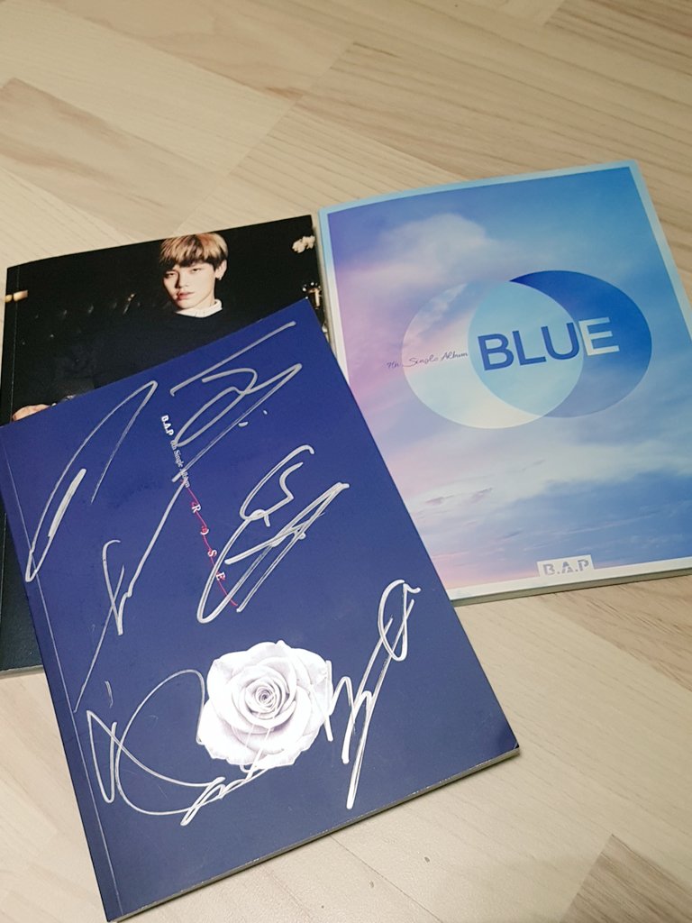 ayo__baby's tweet photo. ITS MY BDAY & FIRST MY PREORDERED BLUE ALBUM ARRIVED & THEN I GOT THE ROSE ALBUM FREAKIN SIGNED 😍😭 #BAP #BAP_BLUE #BAP_ROSE #BAP_NOIR #BABYZ https://t.co/eaGIcyZ20B