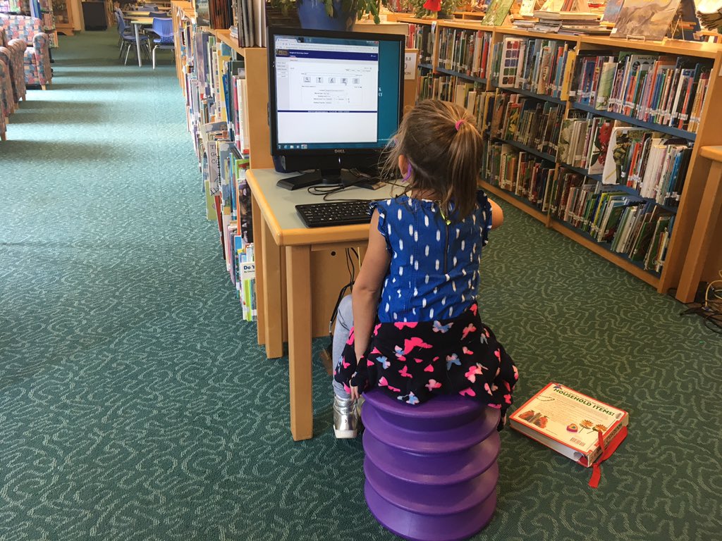 raeannelocke's tweet image. New kinesthetic furniture in the library! #futurereadylibrary #flexibleseating #kinesthetic #library #seshasjoy #ses
