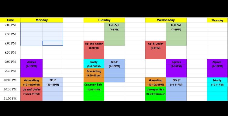 FAASSU1's tweet photo. Here are the practice times for FG 2017 :) https://t.co/jGUKuo9nJA