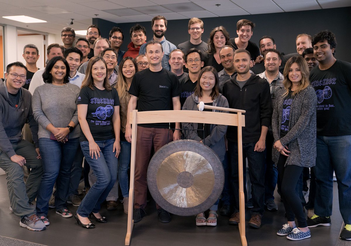 aaref's tweet photo. Great to see @stackrox team on Friday -- gong in active use! Wonderful culture &amp; super talented team (&amp; they're recruiting...) https://t.co/5xOhukZhce