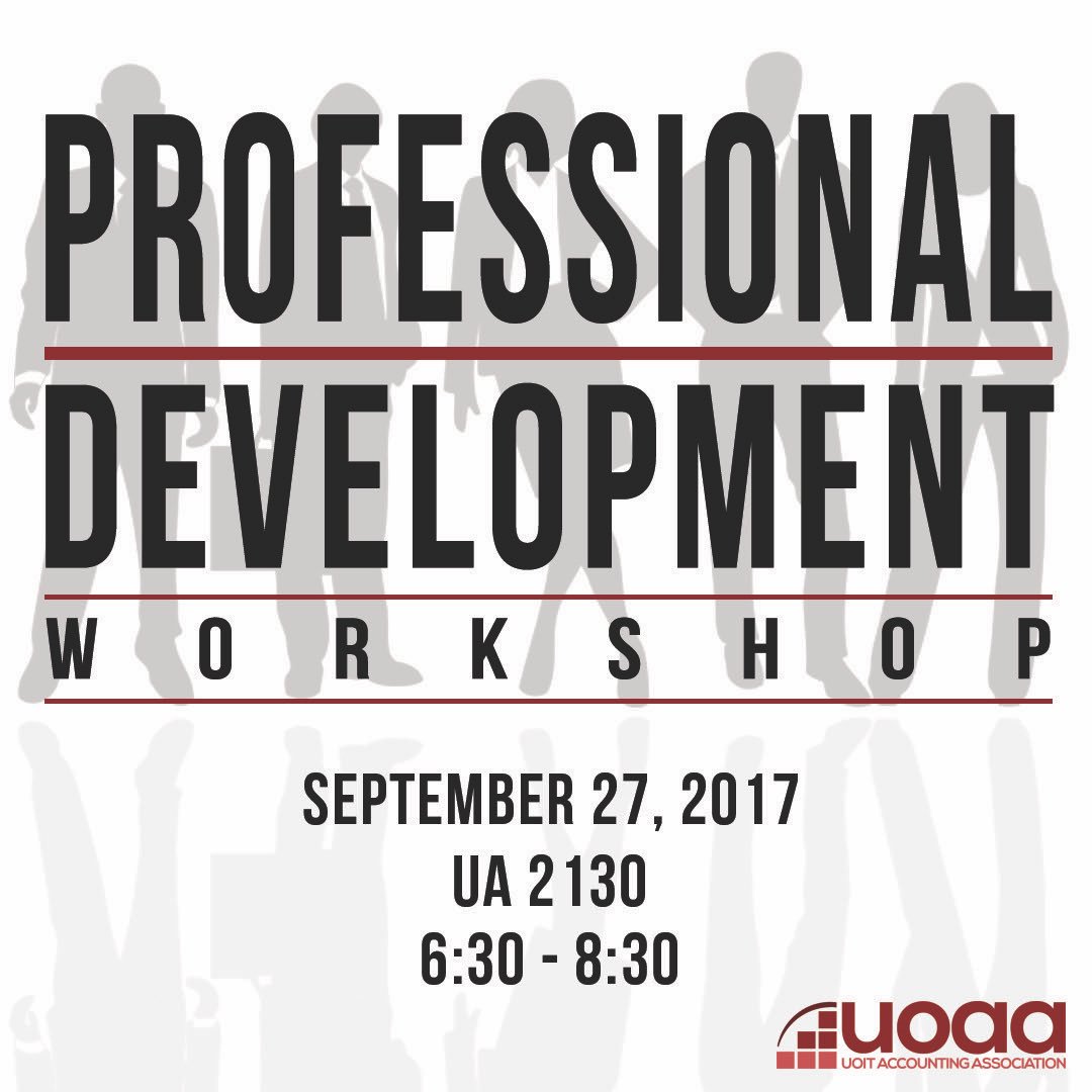 Join us for our first event of the year! The Professional Development Workshop. Learn more here: Facebook.com/uoitaccounting