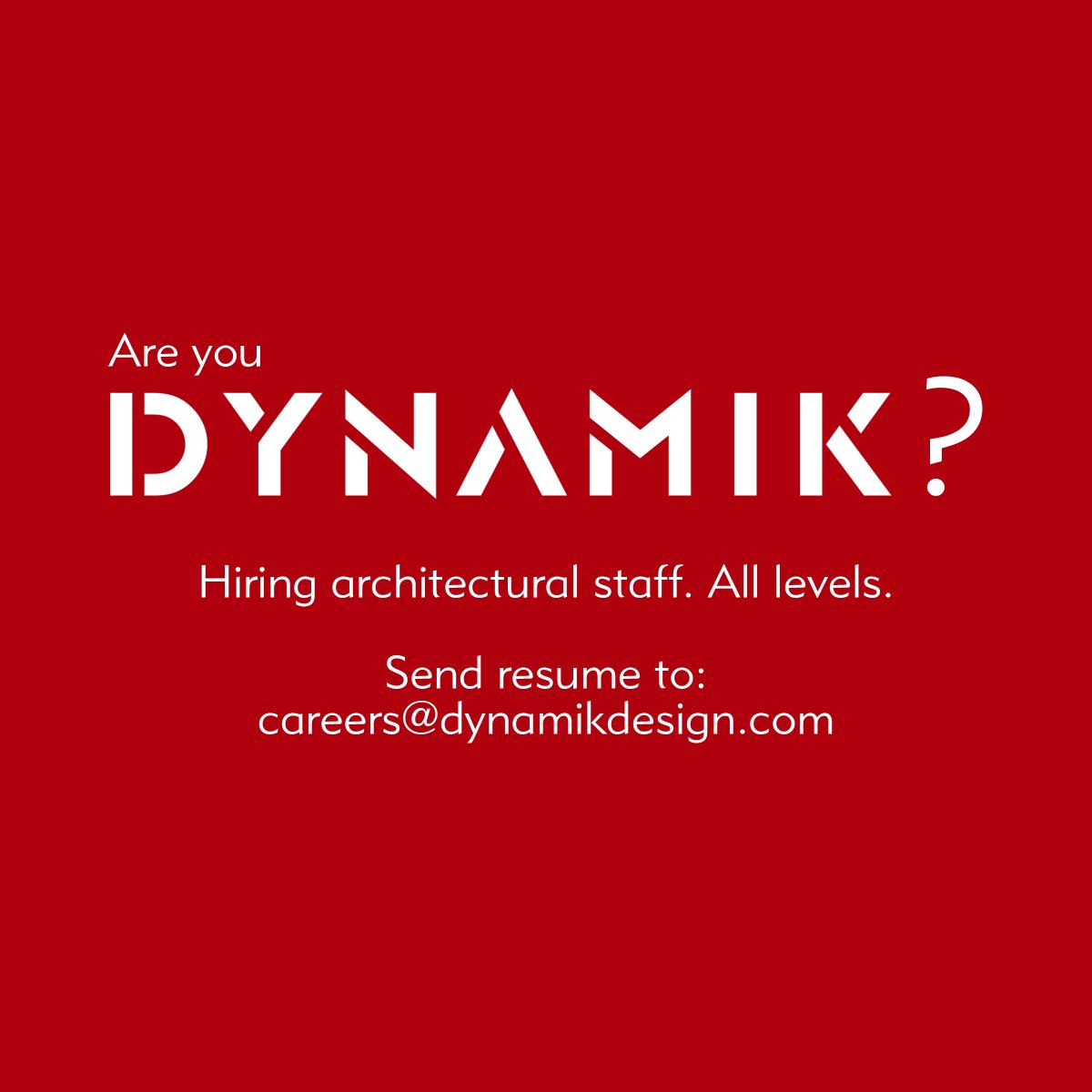 DynamikDesign's tweet image. Are you Dynamik? Careers@dynamikdesign.com #DynamikForcesAtWork #NowHiring #Architects #ArchitecturalFirm #aia #aiaatlanta #architecture