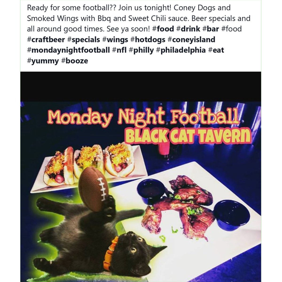 C'mon by!! #good eats #MondayNightFootball #AreYouReadyForSomeFootball #coneyislandhotdog #chickenwings #nfl #hotdogs #philly #Philadelphia