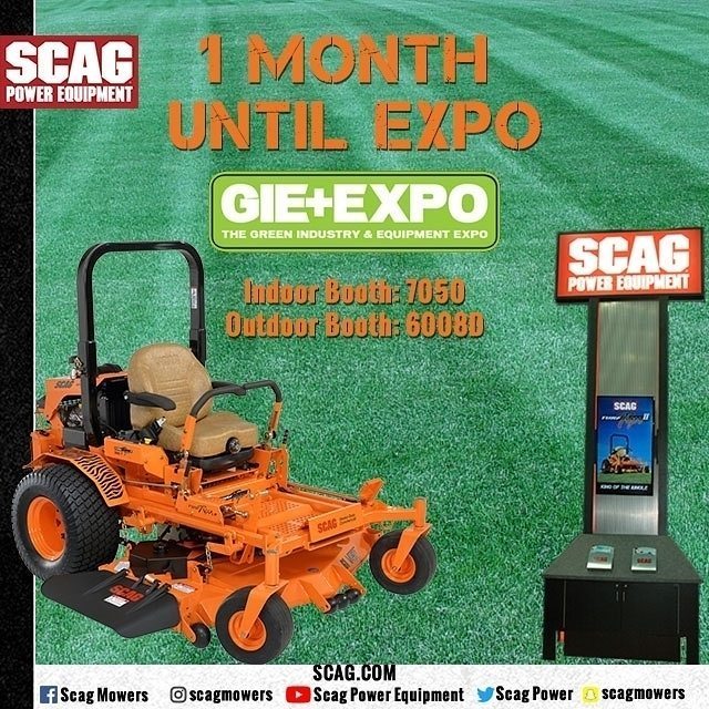 ScagPower's tweet photo. Are you ready for GIE+EXPO? How about the #GIERALLY  We sure are!  See you at EXPO!

#showusyourstripes #simplythe… https://t.co/f7Il2Im5vi https://t.co/40cAKEl2aR