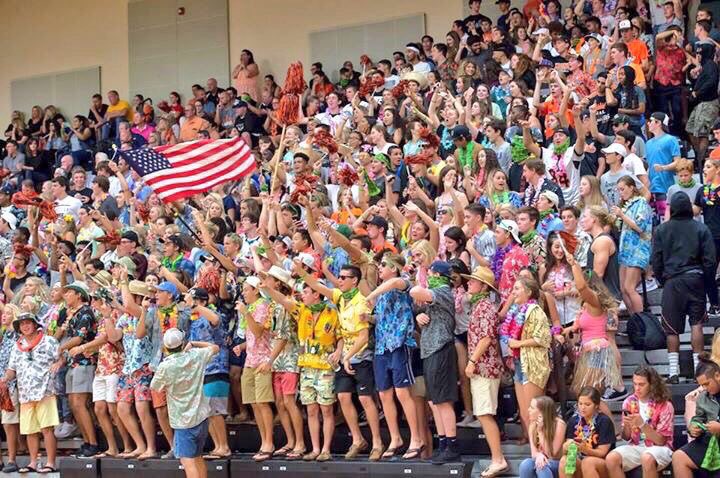 kydizzle's tweet photo. Wed @6 @home , the student section is Hawaiian!!! Free food and shirts to the student section, first 30 get flower necklaces!!💛💜 #PACKTHEPIT https://t.co/f2Dsguuflz