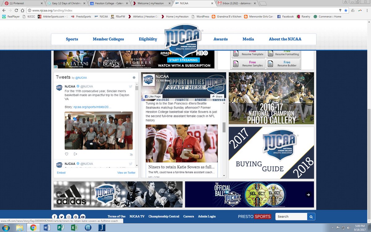 GoLarks's tweet photo. Thanks @NJCAA for showing some love to the @NFL coach &amp; former alumni @KatieSowers! #FormerLark https://t.co/BBdAotxmIs