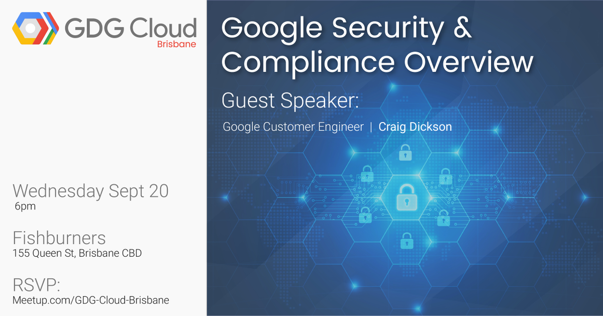axalon_io's tweet photo. Join us at @Fishburners - #GDGCloud Brisbane tomorrow for discussions with Craig Dickson from Google about Security. https://t.co/6GaIZDaWKi https://t.co/a7lzIuziYK