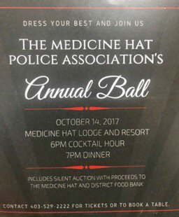 Is your table booked.? Call <a href="/MedHatLodge/">Medicine Hat Lodge</a> at 403 529 2222 supporting us &amp; officers of the <a href="/medhatpolice/">Medicine Hat Police Service</a> &amp; <a href="/medhatpa/">MH Police Assn</a>