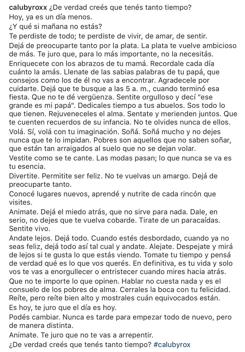 calubyrox's tweet photo. ¿De verdad creés que tenés tanto tiempo? https://t.co/J8Fo7hnAbf