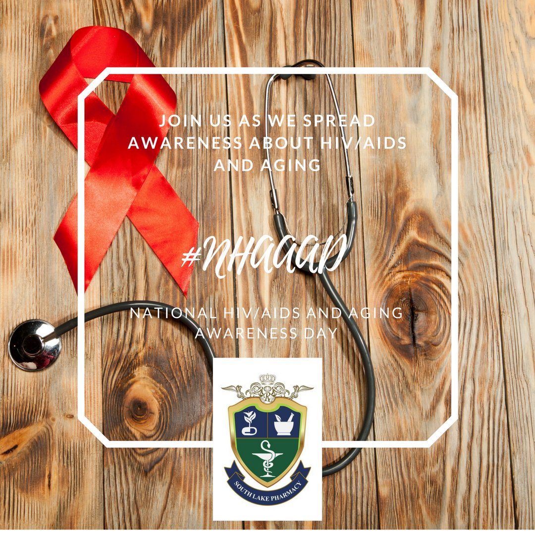 SLcompounding's tweet image. Today is National HIV/AIDS and Aging Awareness Day. Join South Lake Pharmacy as we spread awareness! #NHAAAD #HIV #AIDS #HIVAIDSAWARENESS