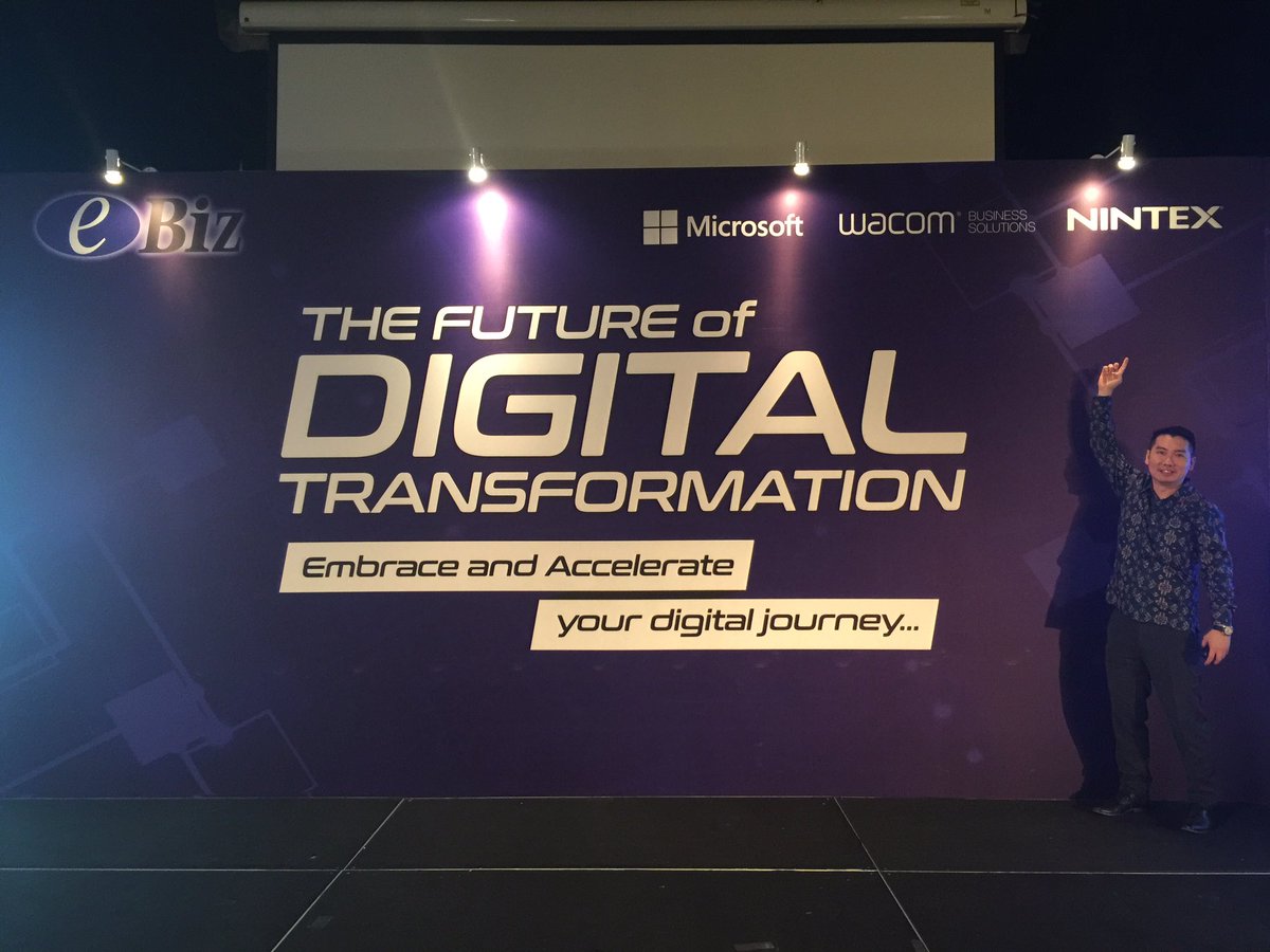AndyGnintex's tweet photo. The Future of Digital Transformation event collaboration Microsoft #Nintex Wacom @EbizCiptaSolusi https://t.co/YDcuGh99eK