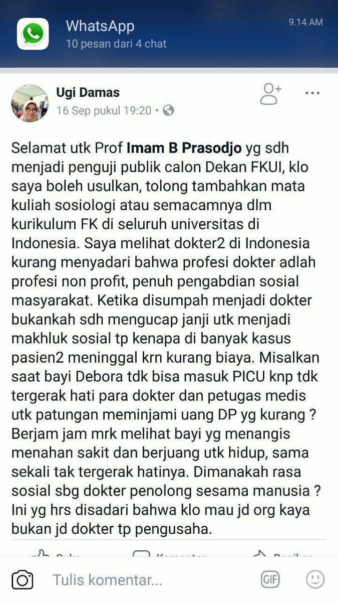 blogdokter's tweet photo. Barusan nerima brodkes yg menarik. Dokter diharapkan bisa patungan membayar DP pasien yg tidak mampu. Mungkin dikira semua dokter itu kaya. https://t.co/jiNYOUPxMl