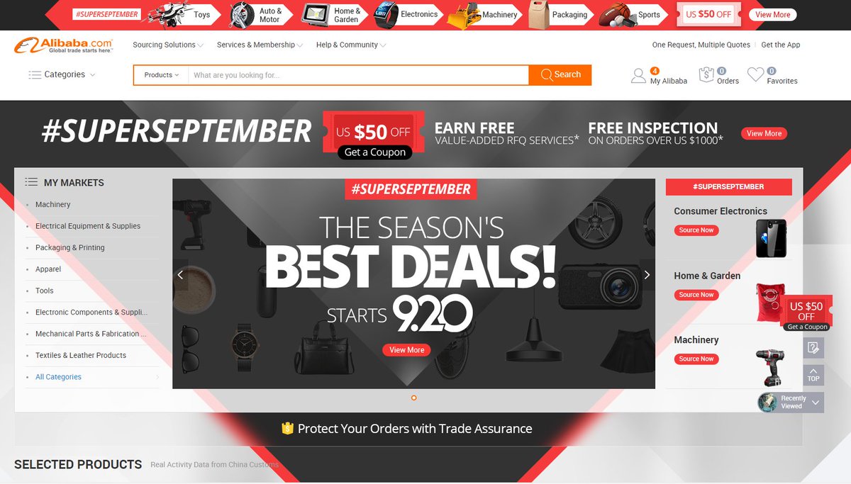 Alibaba now can receive 50 dollars vouchers. Poke the link below, log in. Maybe you can think about our products. alibaba.com