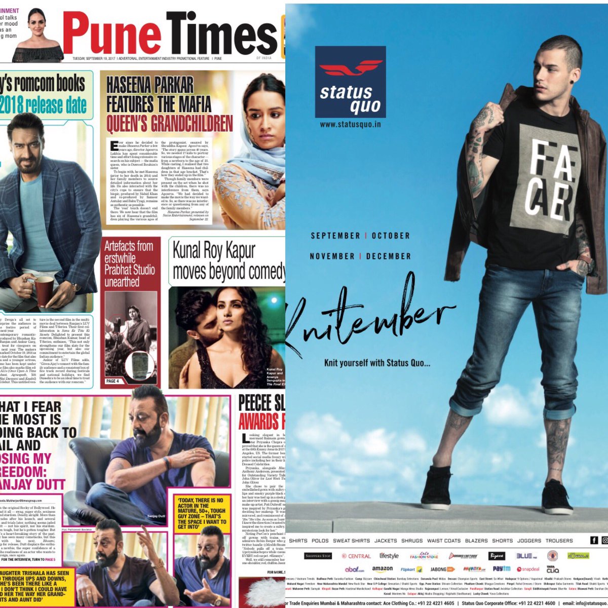 KulwantSinghS1's tweet photo. SQ #Knitember AW-17 Collection in stores now...
https://t.co/H66q6vyIUu
#MensClothing #statusquoindia #statusquo #SQ #TimesOfIndia #Page3 https://t.co/tId4ptZR4i